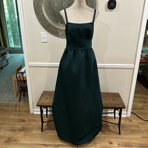 Amsale dark green formal dress - Size 8 - Picture 4 of 13